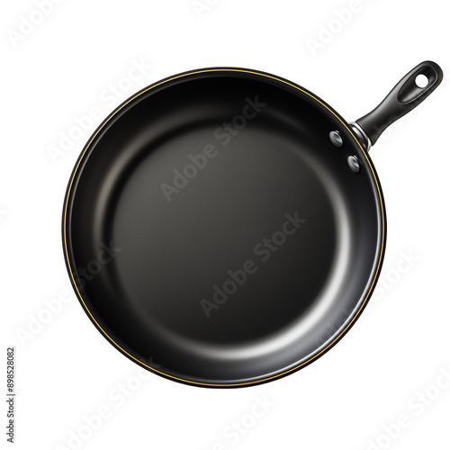 Black Frying Pan Isolated Background photo