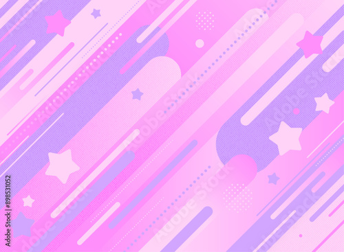 星と斜めの線のポップアート背景