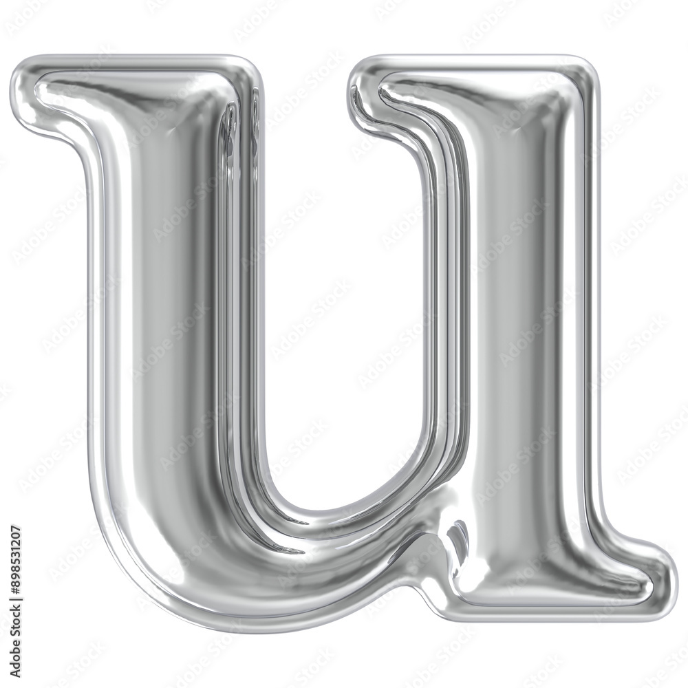 Obraz premium Silver Font u 3D