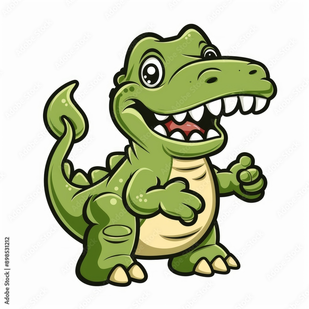 Illustration of a stylish dinosaur mascot Illustration of a stylish dinosaur mascot