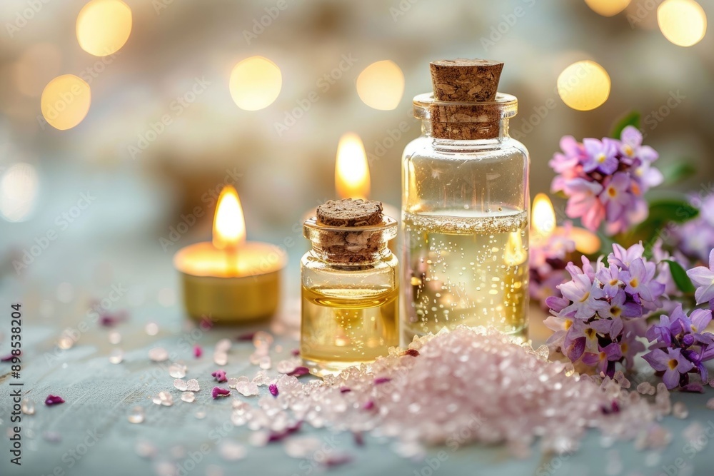 Spa lifestyle with massage treatment on gray background. Spa lifestyle with massage treatment on gray background.