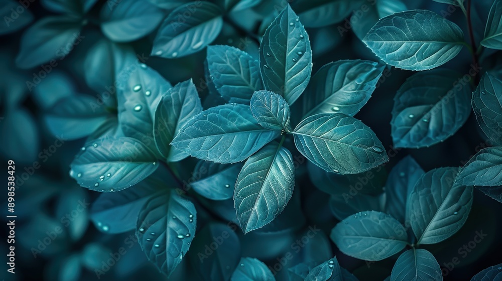 Lush Evergreen Foliage with Vibrant Teal Tones Lush Evergreen Foliage with Vibrant Teal Tones