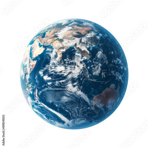 Blue planet Earth. PNG element isolated on transparent background.