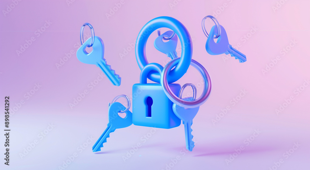 Fototapeta premium a 3d key