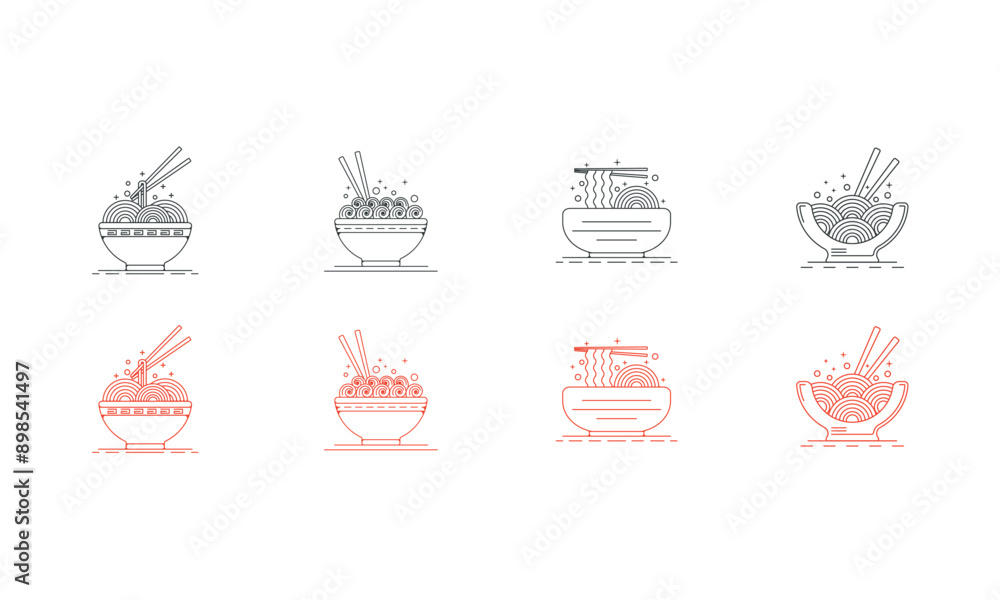 set of ramen noodle vector icon
set of ramen noodle vector icon