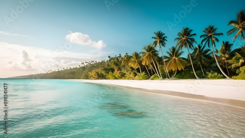 beach with palm trees