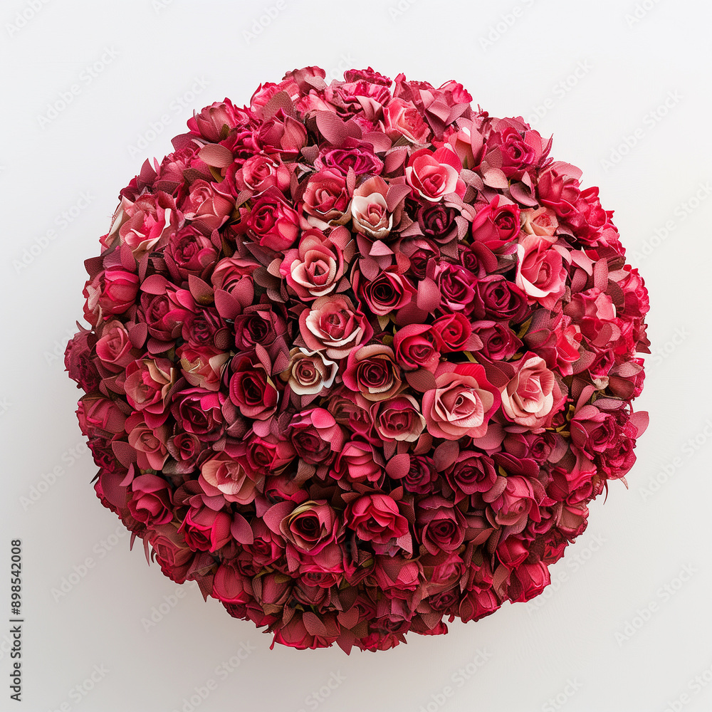 Fototapeta premium red rose bouquet on white background