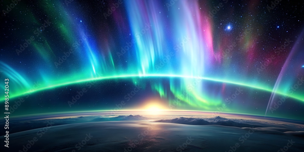 aurora in the space universe cosmic AI Generative aurora in the space universe cosmic AI Generative