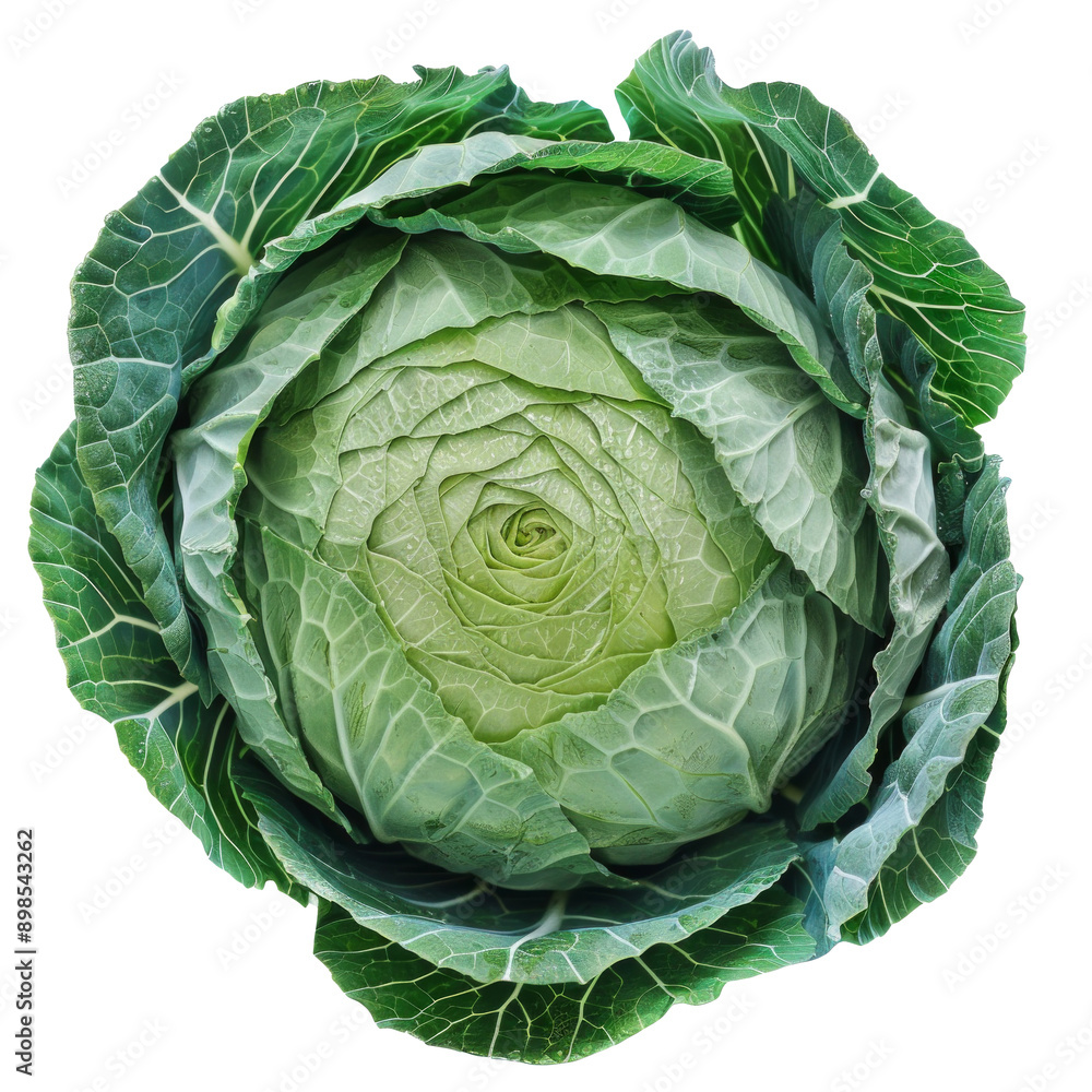 Fototapeta premium Cabbage circle portion. PNG element isolated on transparent background.
