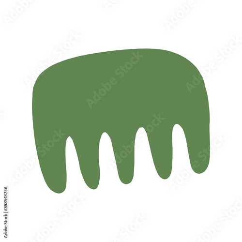 a green comb icon on a transparent background