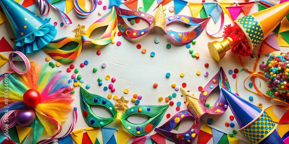 Obraz premium Party Fete Karneval Geburtstag Dekoration AI Generative