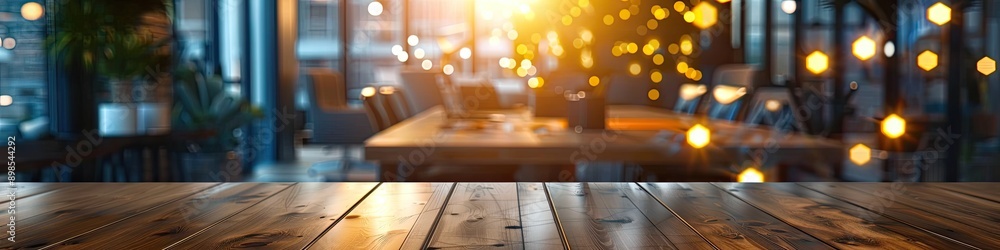 an empty table and a vase. Selective focus