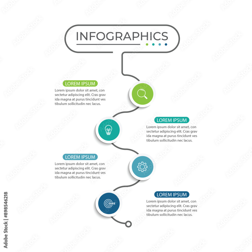 Business infographic template with 4 options or steps. Business infographic template with 4 options or steps.