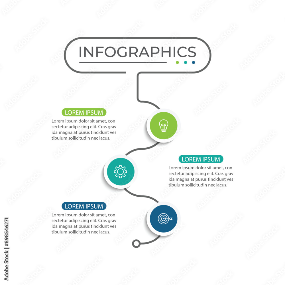 Business infographic template with 3 options or steps. Business infographic template with 3 options or steps.