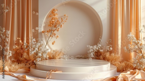 White Ball on Wooden Stand