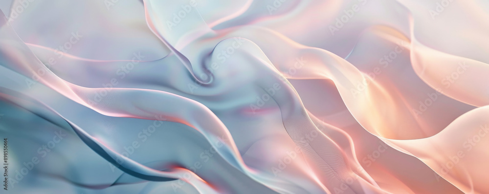 Obraz premium A soft, abstract backdrop with flowing shapes and light, pastel colors, creating a modern and calming look.