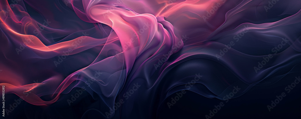 Fototapeta premium A dark background with soft, abstract shapes and gentle gradients, offering a modern and stylish look.