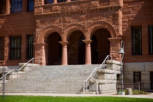 front steps to the old county courthouse  photo