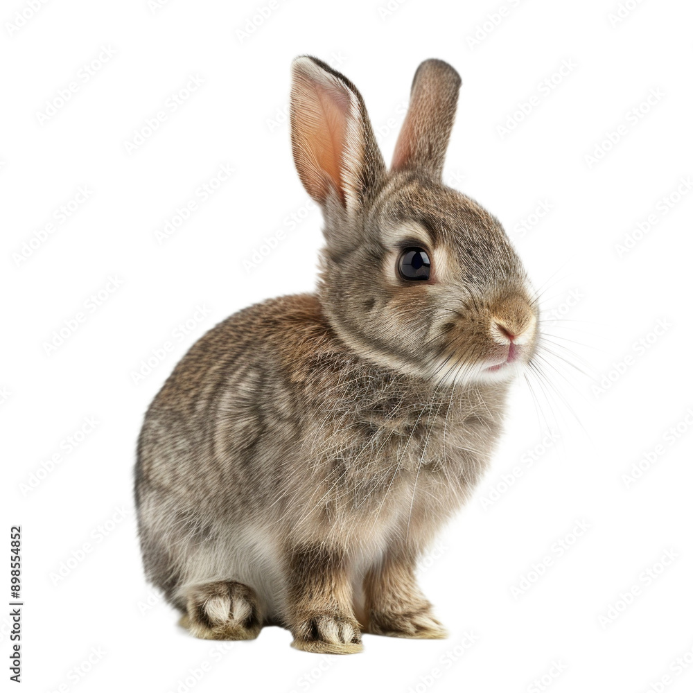 Rabbit, 4 months old, sitting. PNG element isolated on transparent background. Rabbit, 4 months old, sitting. PNG element isolated on transparent background.