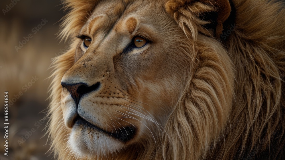 Majestic Lion Close-Up Portrait Majestic Lion Close-Up Portrait