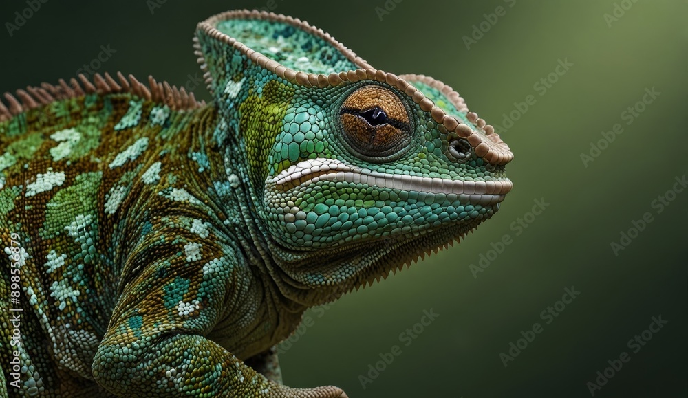 Obraz premium Vibrant Chameleon Close-Up