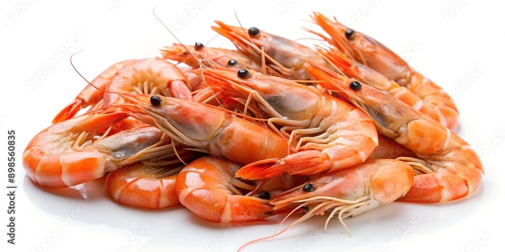 shrimps isolated on a white background AI-Created Content shrimps isolated on a white background AI-Created Content