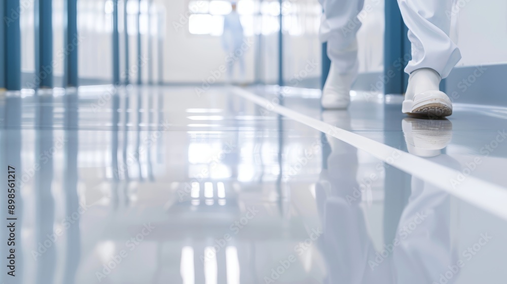Industrial scene of epoxy resin being applied to a metal surface, emphasizing the unbroken, durable finish, workers guarding the integrity of the application, professional and precise Industrial scene of epoxy resin being applied to a metal surface, emphasizing the unbroken, durable finish, workers guarding the integrity of the application, professional and precise