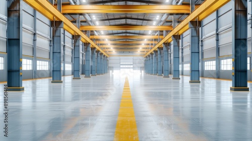 Industrial scene with reinforced epoxy resin beams, strong and solid structure, firm support elements, displaying ultimate sturdiness and durability