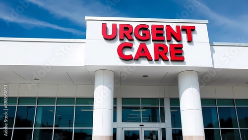 Modern Urgent Care Entrance with Bold Signage
