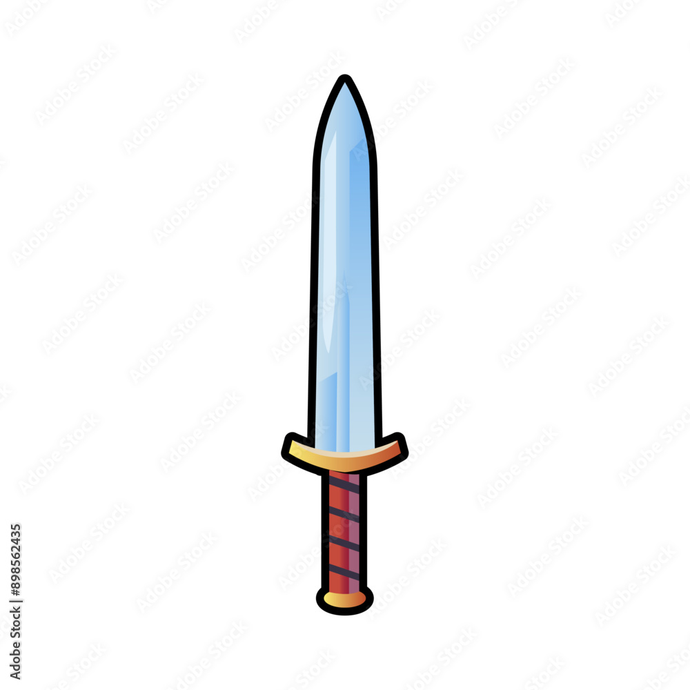 Simple cartoon game sword, sword icon vector illustration. Simple cartoon game sword, sword icon vector illustration.