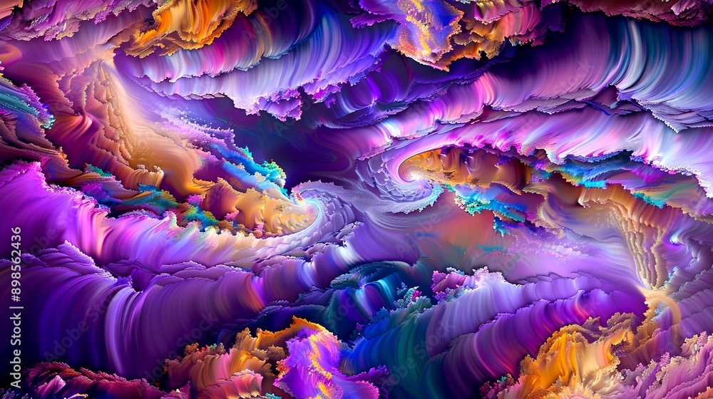 Obraz premium Abstract colorful background depicting energy flowing and forming swirls