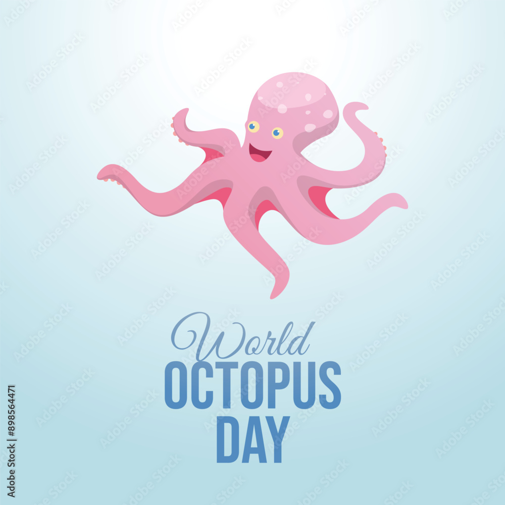 vector graphic of World Octopus Day ideal for World Octopus Day celebration.