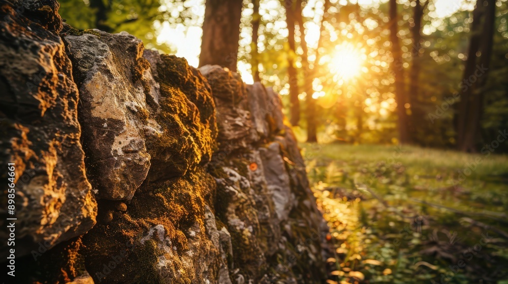 Low angle shot of rough stone wall textures adding depth to your space. Low angle shot of rough stone wall textures adding depth to your space.