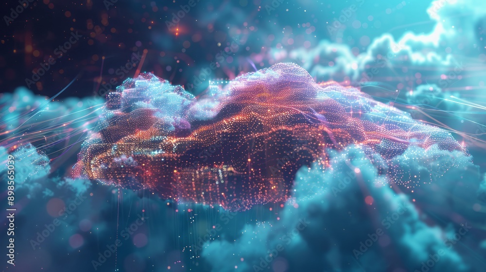 Obraz premium big data cloud concept