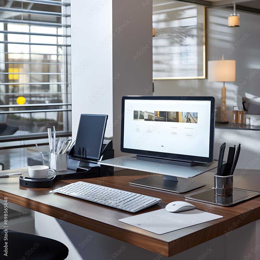 Sleek and Efficient EZ Work Desk Setup for Comfortable and Productive Work Environments Sleek and Efficient EZ Work Desk Setup for Comfortable and Productive Work Environments