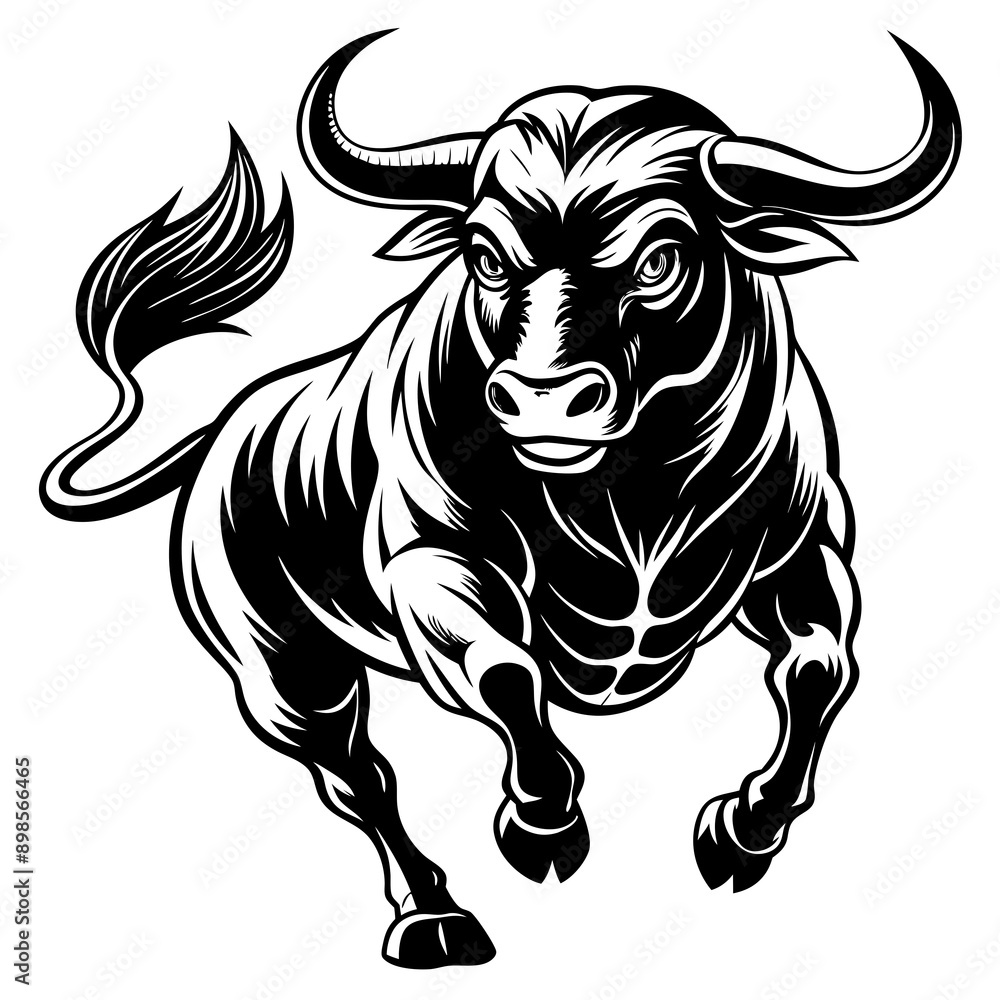 black and white bull black and white bull