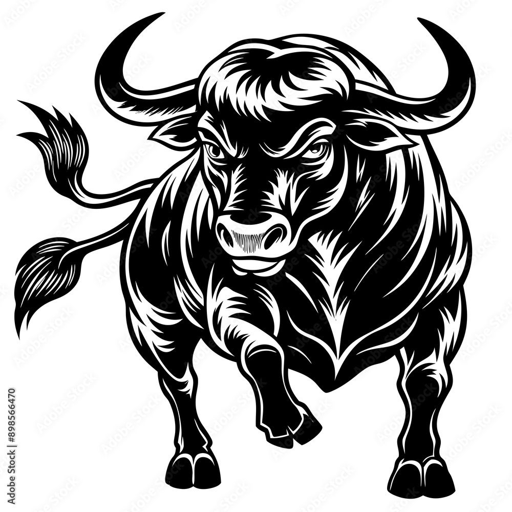 black and white bull black and white bull