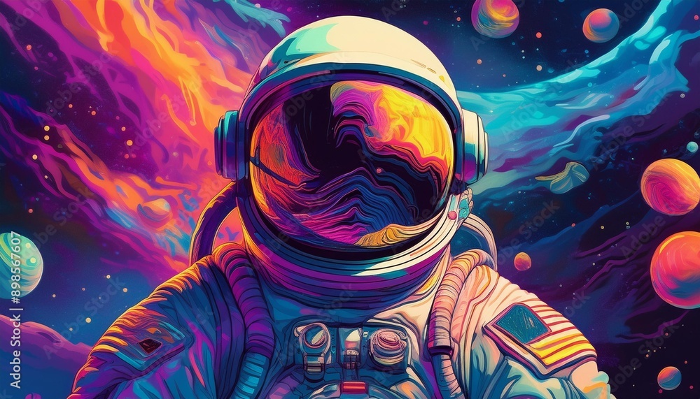 Astronaut in outer space Astronaut in outer space