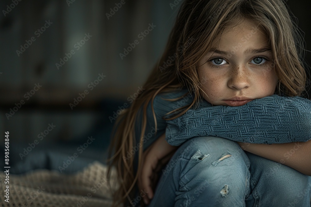 An angry mother and father engage in a heated discussion while their daughter watches from a distance, tears in her eyes. An angry mother and father engage in a heated discussion while their daughter watches from a distance, tears in her eyes.