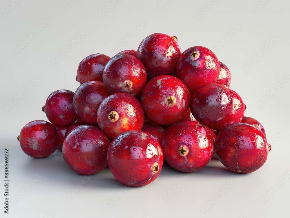 Vibrant Hyper-realistic 8k Cranberries on Transparent Background for Design Projects Vibrant Hyper-realistic 8k Cranberries on Transparent Background for Design Projects