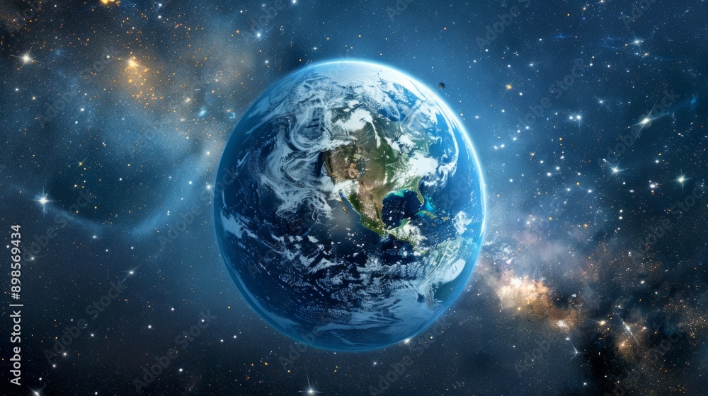 Obraz premium planet earth seen from space generative ai