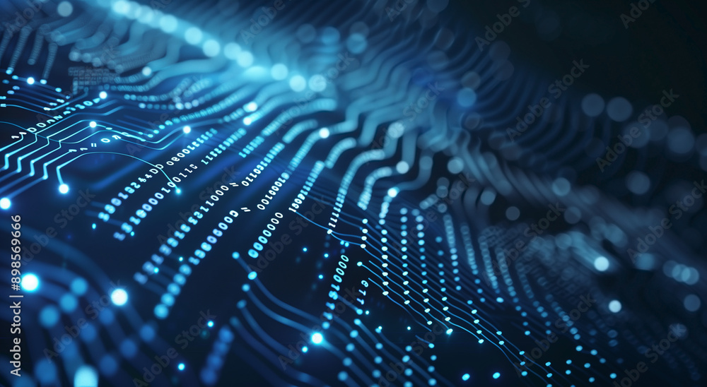 Abstract data flow and network connection. Abstract data flow and network connection.