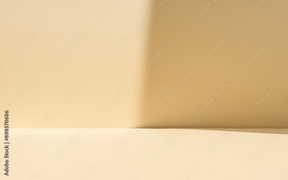 Light beige background for product presentation with a light and shadows pattern on it Light beige background for product presentation with a light and shadows pattern on it