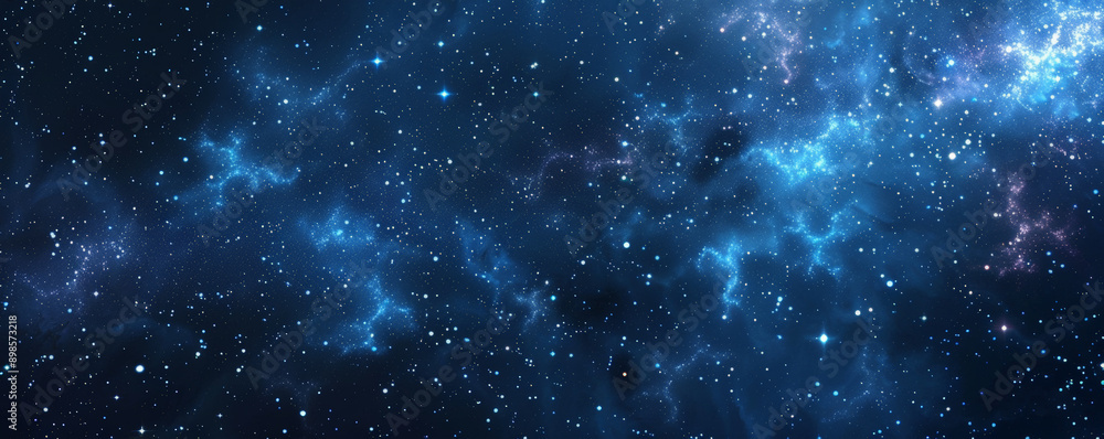 Fototapeta premium A deep, dark starry night background with countless sparkling stars, perfect for a magical and mystical atmosphere.