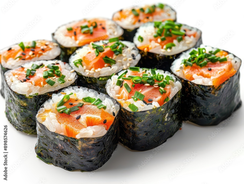 Culinary Delight - Hyper-realistic 8k Image of Sushi Rolls Isolated on Transparent Background Culinary Delight - Hyper-realistic 8k Image of Sushi Rolls Isolated on Transparent Background
