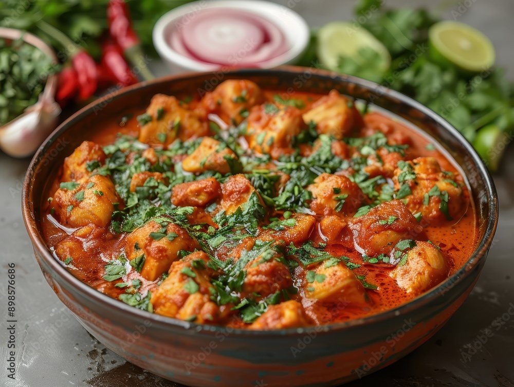 Delicious Hyper-Realistic 8K Chicken Curry Plated Elegantly on Transparent Background Delicious Hyper-Realistic 8K Chicken Curry Plated Elegantly on Transparent Background