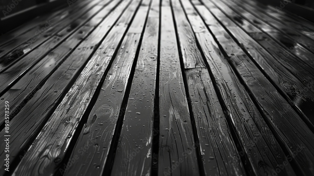 Serenity Overlooking Wooden Deck: A Stunning High Angle Shot with Detailed Text Serenity Overlooking Wooden Deck: A Stunning High Angle Shot with Detailed Text