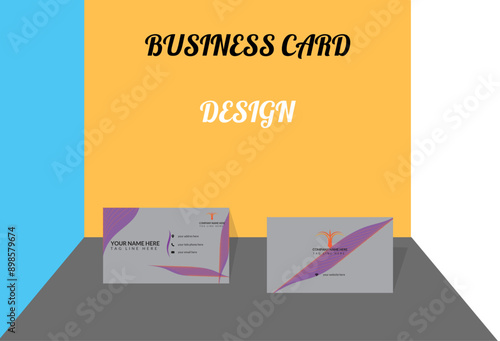 This is a professional business card design template suitable for all corporate business. Fully editable with nom loss of quality.