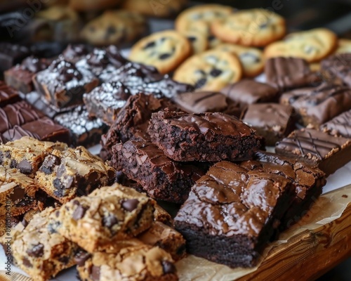 Wallpaper Mural A tempting spread of freshly baked brownies, cookies, and biscotti. Perfect for a party or gathering. Torontodigital.ca