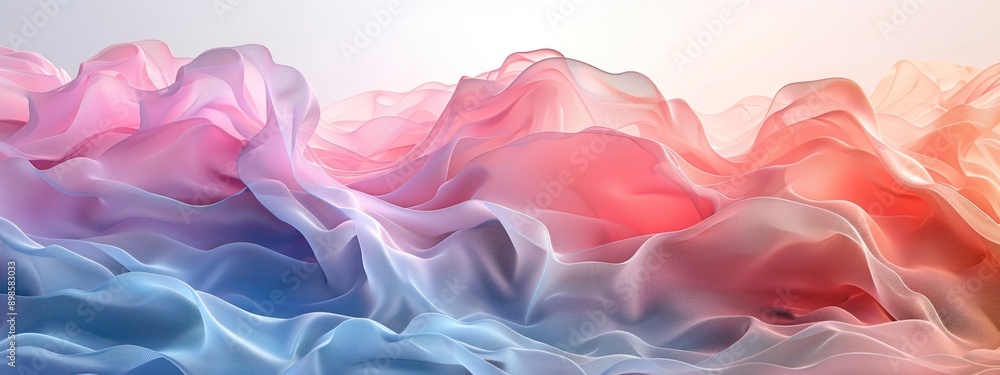 Abstract pastel waves against a gradient background. Abstract pastel waves against a gradient background.